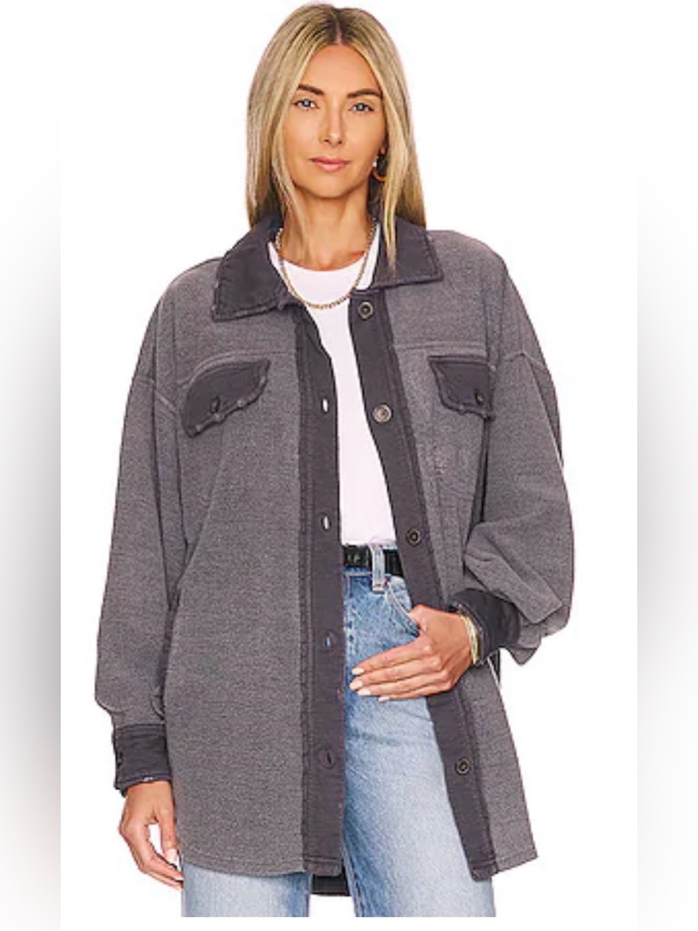 Free People Women’s Ruby Shirt Jacket Size XL